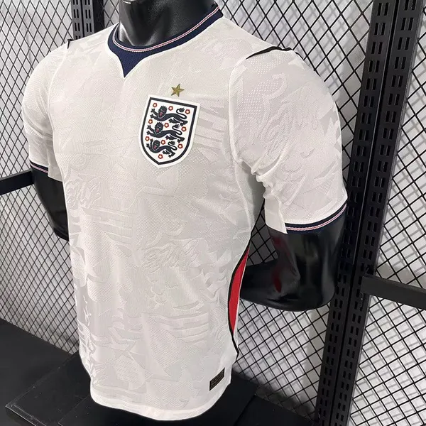 2627 England Home Player Version Jersey, Same Style as the Men’s Short-Sleeve Soccer Shirt for the USA, Canada, and Mexico World Cup photo-4
