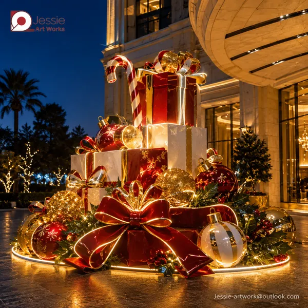 Outdoor Christmas Decorative Art for Public Space Display photo-4