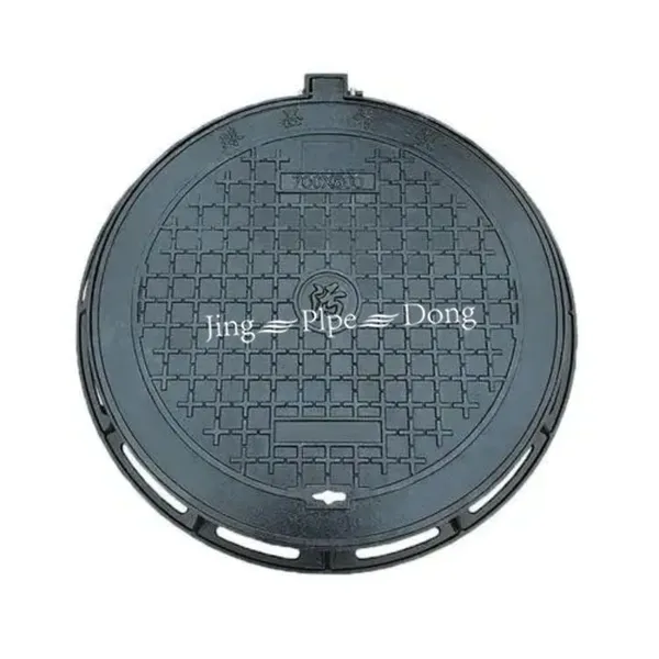 Iron Rainwater Drainage Manhole Cover for Airport Road Facilities Model 12 Black Durable Round Shape photo-5