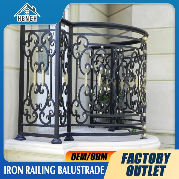 Fancy Wrought Iron Railing China Balcony Balustrades Stair Fence For Sale photo-4