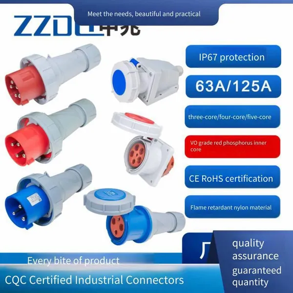 Zhongzhao Ip67 3/4/5-core Industrial Plug, Rainproof and Waterproof, With cb Certification and Cqc Certification photo-3