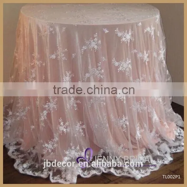 TL002C Factory Custom-made Round Lace Tablecloth Quality Choice photo-4