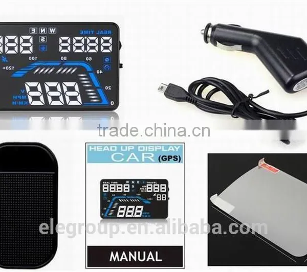 Universal 5.5" Inch Q7 LED Head Up Digital Display Car GPS OBD2 HUD photo-6