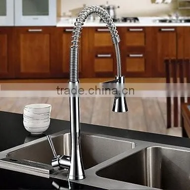 Brass Single Handle Flyway Kitchen Faucet Chrome Plated photo-4