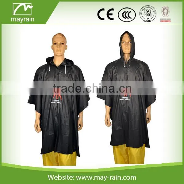 Adult Waterproof High-grade PVC Raincoat Poncho With Hood photo-6