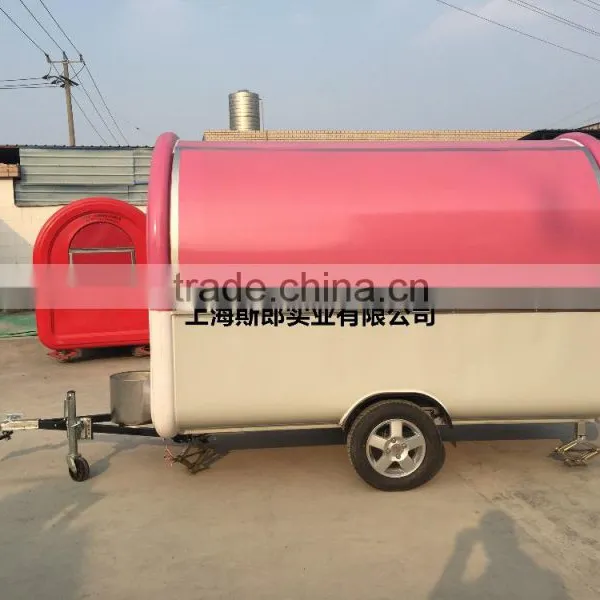 Pink and White Food Cart Food Truck Hot Dog Hamburger Ice Cream Traction Cart photo-5