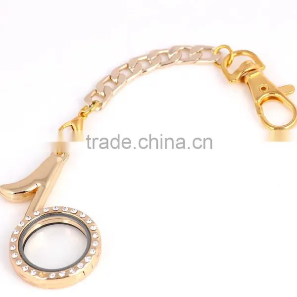 Floating Keychain Locket Floating Locket Keychain Floating Locket Key Chain With Lobster Clasp photo-3