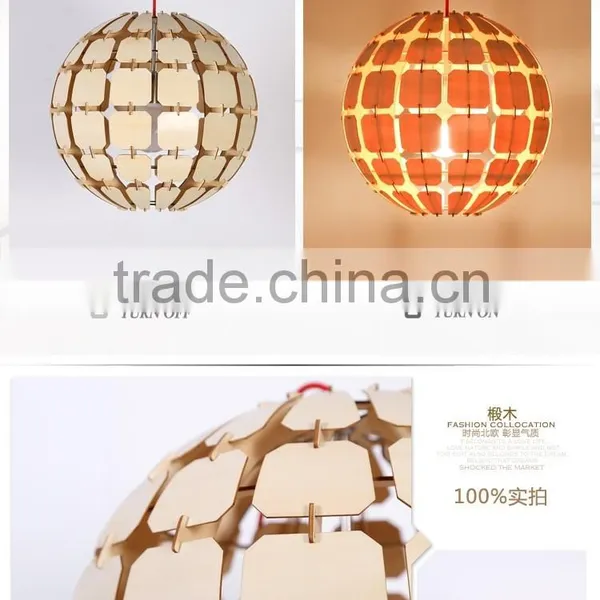 JK-8005B-31 Wooden Suspension Pendant Lighting Indoor Lighting Factory Price for Hotel,restaurant Project,dining Room photo-2