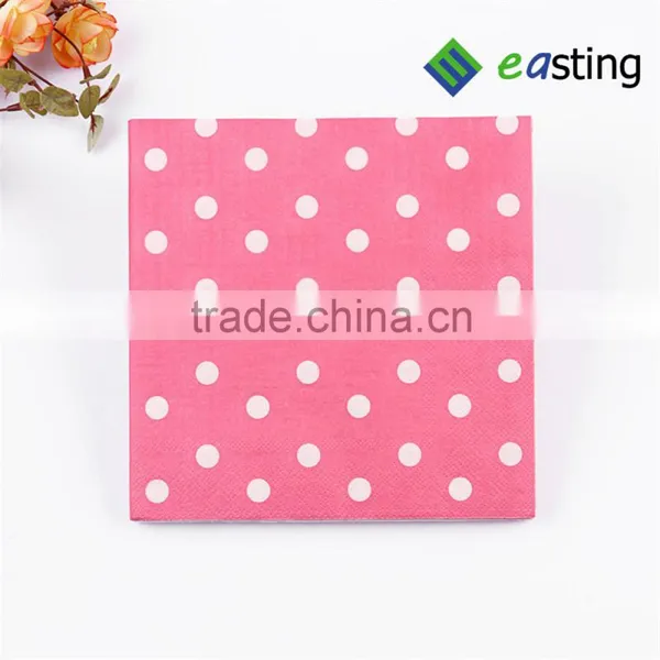 33*33cm Raw Materials Quarter Fold Printed Paper Napkin photo-3