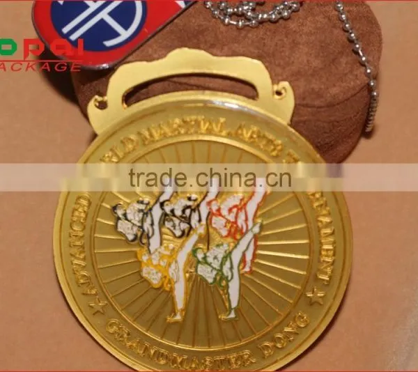 Top Quality Best Sell Gold Metal Craft With Ribbon Made in China Quality Choice