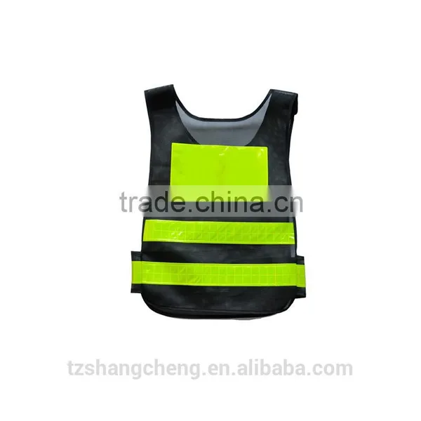 Yellow and Black Running Police Reflective Vest photo-2