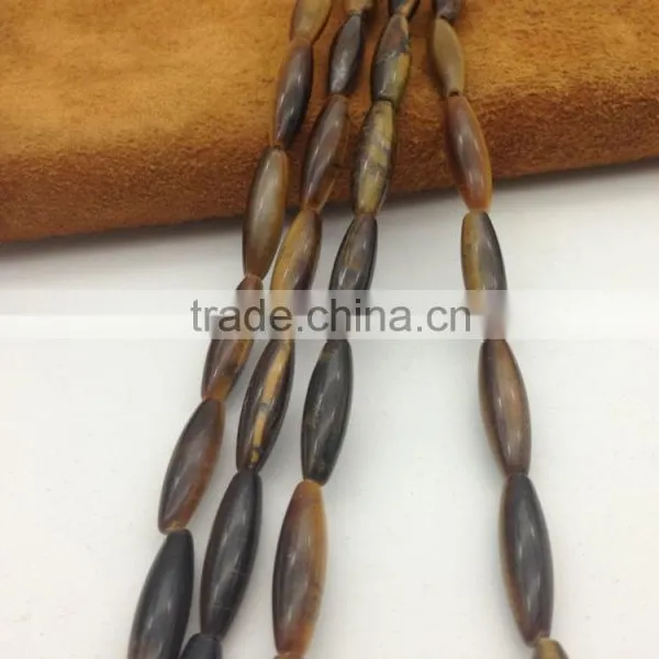 Natural 6*20mm Tiger Eye Rice Beads Loose Gemstone Beads photo-3