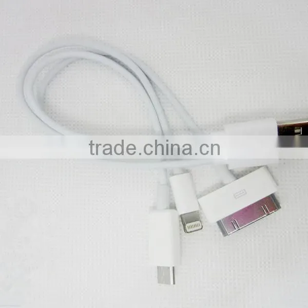 2016 New Design Super Speed 3 in 1 Micro USB Data Cable for Ip4&ip5 photo-2