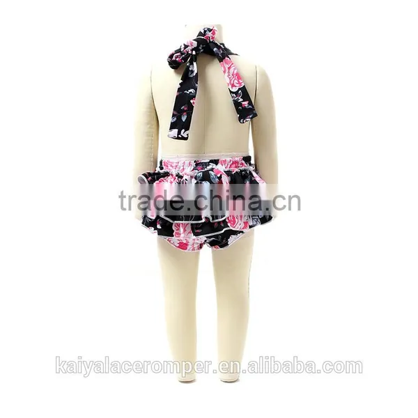 Wholesale Children's Boutique Clothing Floral New Born Baby Romper photo-3