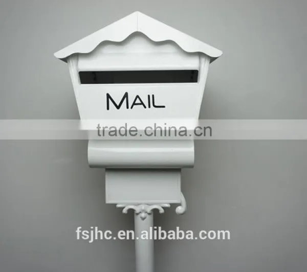 Foshan JHC-1023B Post Mounted Aluminum Mailbox/Decorative Letterbox/House Design Standing Postbox For Garden photo-3