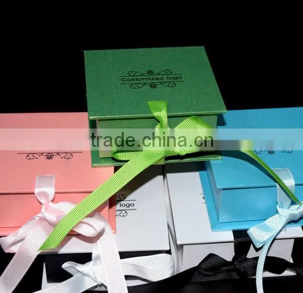 Handmade Small Gift Paper Box With Bowknot or Ribbon photo-2