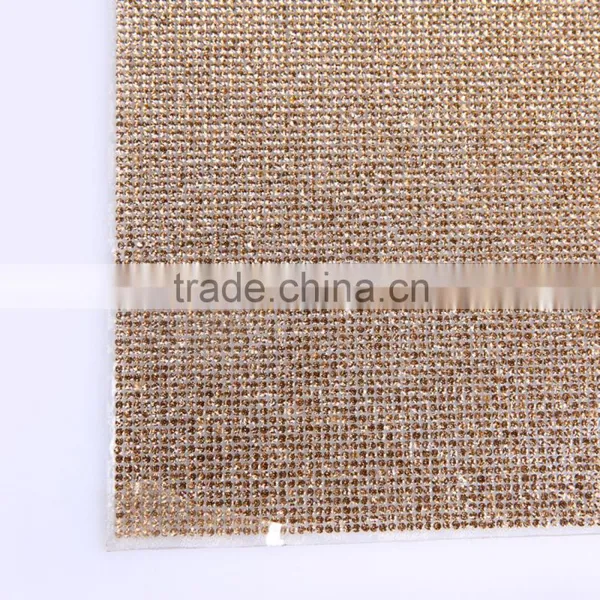 Popular 24cm*40cm Hot Fix Crystal Rhinestone Mesh Sheet for Evening Dress photo-6