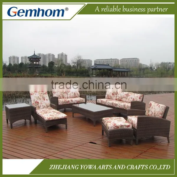 Waterproof Rattan Sofa Set With Cushion