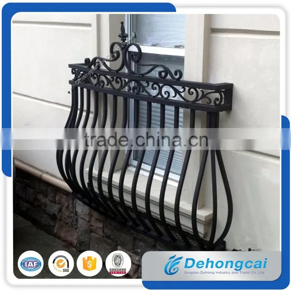 Customized Modern Style Wrought Iron Security Balcony Railing/Steel Railing