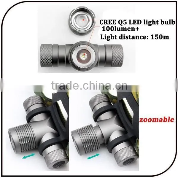 Dry Battery Power Source and CE RoHS Certification Led Lamp Head Zoom Headlamp With 3 x Filter Lens photo-2