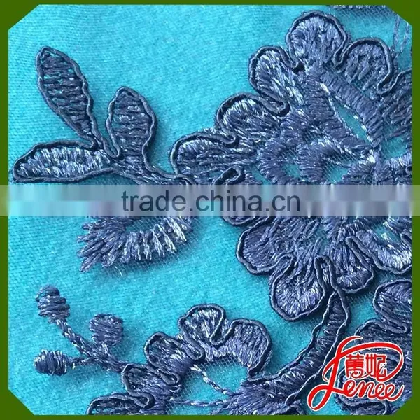 HOT SALE COLOR CUSTOMIZED SEQUINED BEADS CHEMICAL EMBROIDERY FABRIC photo-3