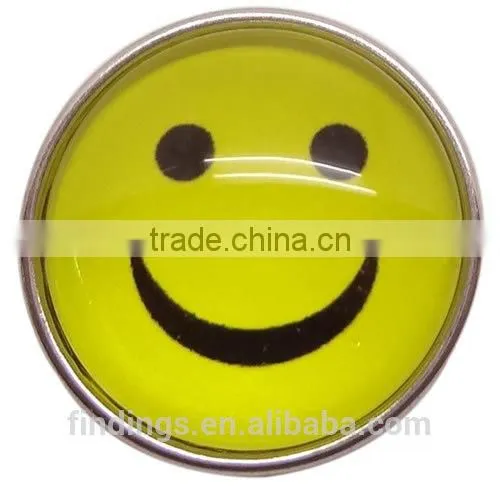 CJ2254 glass snap click button,push button jewelry