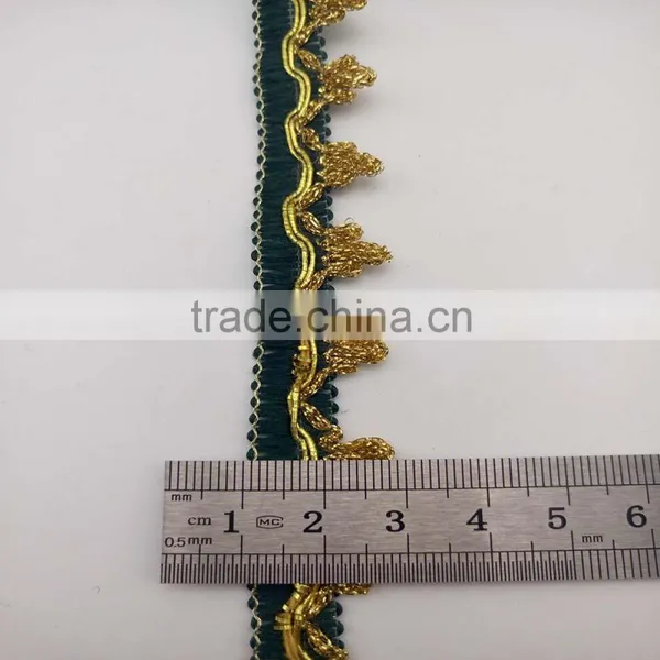 Upholstery Lampshade Vintage Metallic Gold Wire Braid Polyester Lace Trim photo-2