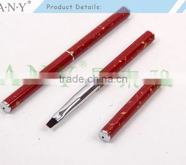 ANY New Arrival Mental Handle Pure Color Flat Hair Gel Nail Art Brush Hot Sale photo-2