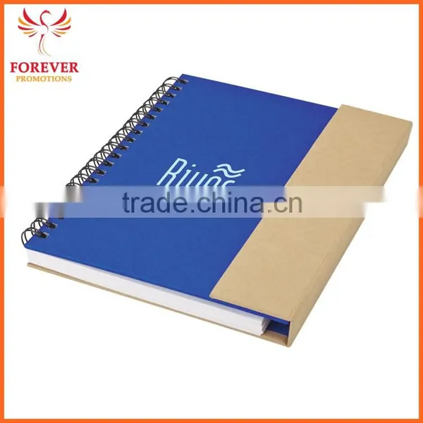 Eco Recycled Sticky Notebook With Magnet Closure Custom Logo 80 Sheets White Paper Spiral Binding photo-2