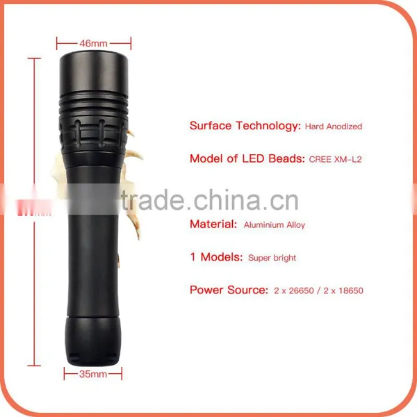 Factory Bulk Sale Magnetic Control Charging Aluminum Underwater 100m 1000 Lumen xm l2 Shenzhen Powerful Diving Torch photo-6