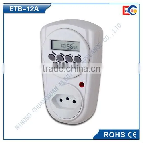 Brazilian 7day Programmable Timer Socket