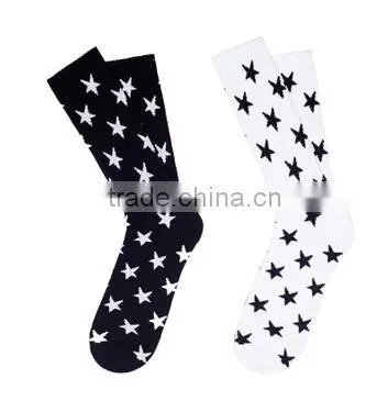 Oem Popular Adult Unisex Knitting Jacquard Crew Dress Stars Socks photo-2