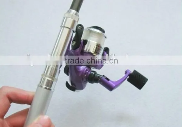 Black Portable Pocket Fish Pen Aluminum Alloy Fishing Rod photo-4