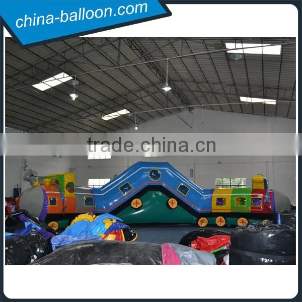 Outdoor Commercial Big Train Inflatable Obstacle Courses / Giant Inflatable Train Bouncer photo-2