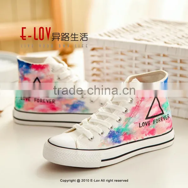 NO.Z108C Customized Fashional Wholesale Comfortable Fancy Stylish New Design Canvas High Top Sneakers Shoes 2016 photo-2