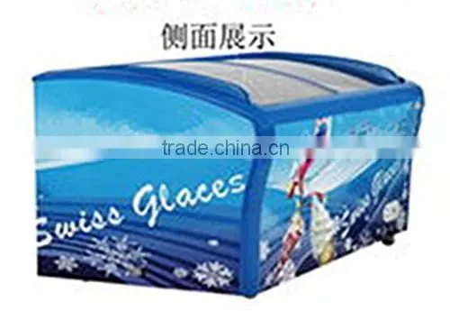 Curved Double Door Ice Cream Showcase Freezers photo-5