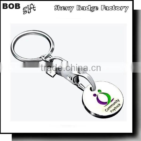 Stamped Trolley Coin With Logo for EURO or Poud Size photo-2