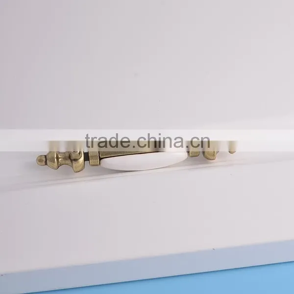 Direct From China Furniture Classical Antique Brass Porcelain Metal Cabinet India Ceramic Knobs photo-3