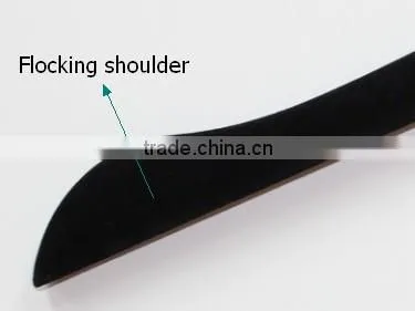 Black Thin Flocking Dress Plastic Hanger photo-4
