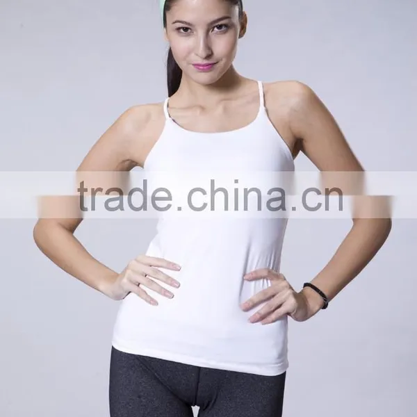 Simple Style Breathable Quick Dry Women Workout Tank Sports Cami photo-2