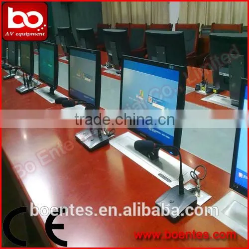 Conference Room 22 Inch LCD Monitor Motorized Pop Up System With Center Control for Office Meeting Solutions photo-4