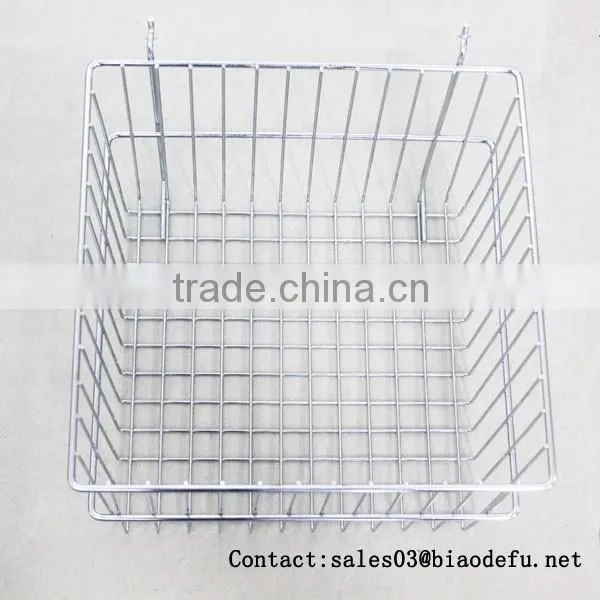Slatwall Metal Stainless Steel Basket photo-2