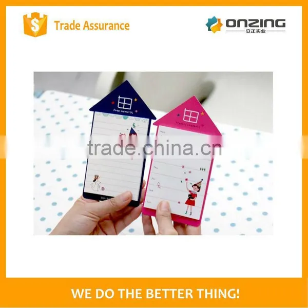 Onzing Good Quality House Shaped Sticky Note With Printing photo-2