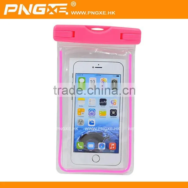 2015 New Design 6m Deepth Available Eco-friendly Pvc Waterproof Cell Phone Bag With Rope photo-3