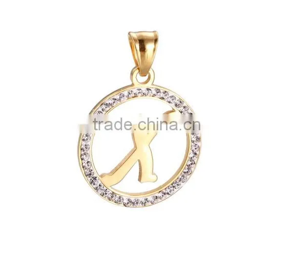 Fahshion Stainless Steel Jewelry Gold 18k Plating Letters Pendant Necklace photo-2