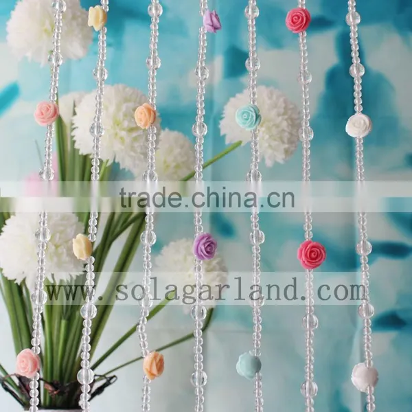 Beauty Decorative String Curtain Strand Acrylic Crystal Beaded Curtain Wedding DIY Party Decor photo-3