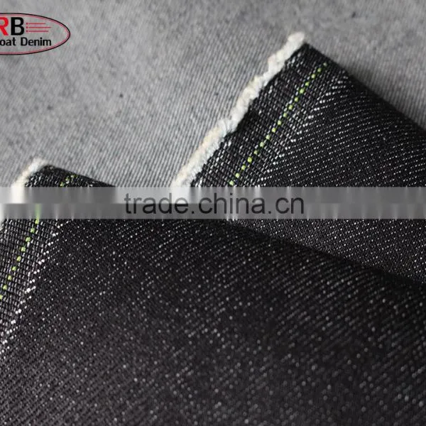 12oz Blue Gray Color Slub 100%Cotton Stretch Denim Fabric photo-3