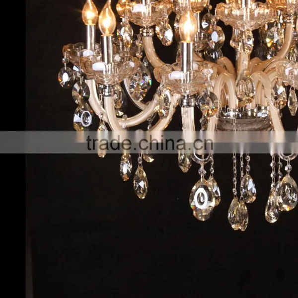 Golden Round Crystal Candle Chandelier photo-5