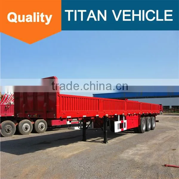 TITAN 50tons Wall Side Cargo Truck Trailer for Namibia Good Price Sale photo-2