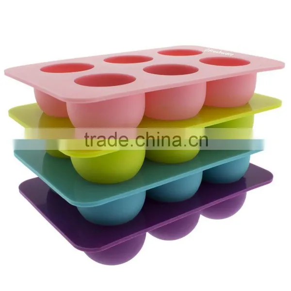 Silicone 6-Cavity Round Chocolate Truffle, Candy and Gummy Mold photo-4